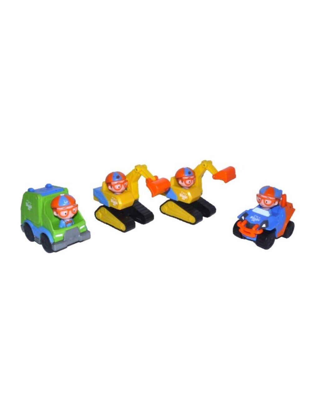 Blippi set of four 3" long plastic vehicles with figures Jazwares 2019
